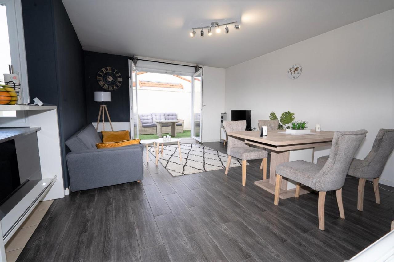 T3-Rare-2 Chambres-Parking Gratuit-2 Terrasses-Netflix-Proche Paris-La Defense Argenteuil Esterno foto